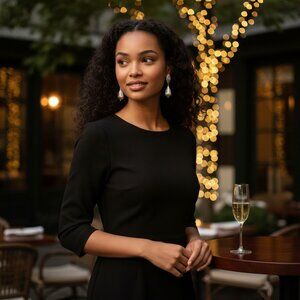 Elegant Sophisticated Sarah Conventry Silver Teardrop Clip-On Earrings